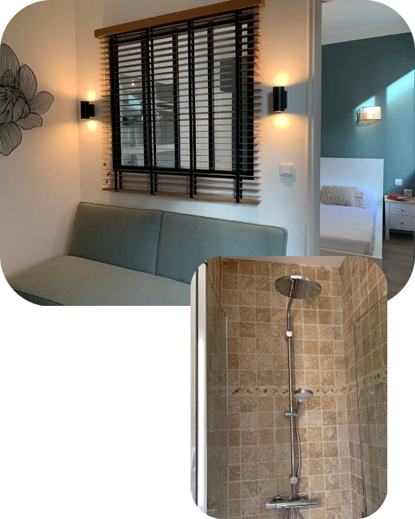 Salon et salle de bain rénovés – immobilier locatif Nice